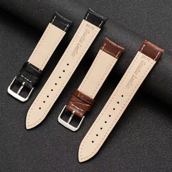 Classic Leather Watch Strap - Crocodile Grain - Image 2